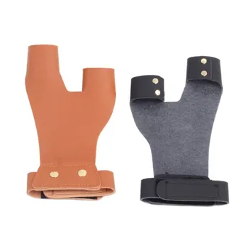 

Two Fingers Archery Traditional Longbow Protective Glove Hunting Hand Protector Guard Hunting Accessories