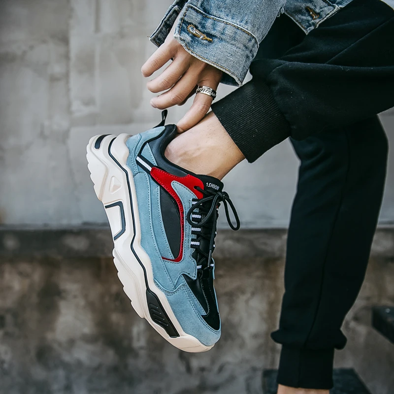 Comfortable Sport Shoes Mens Sneakers Casual Breathable Running Shoes For Men Lace-up Footwear Jogging Outdoor Walking Shoes