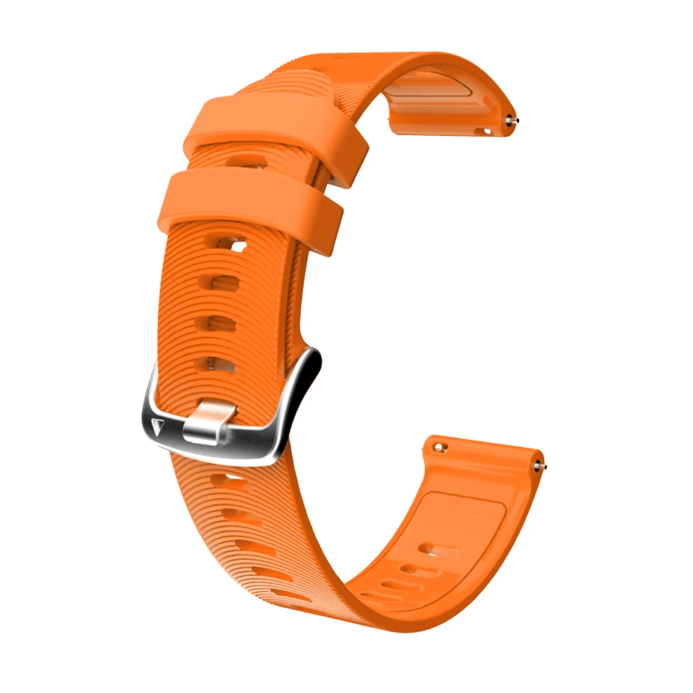 For Garmin Samsung Huawei Huami Ticwatch Strap 20mm Universal Silicone Watchband Wave Grain Steel Buckle Style Watch Band