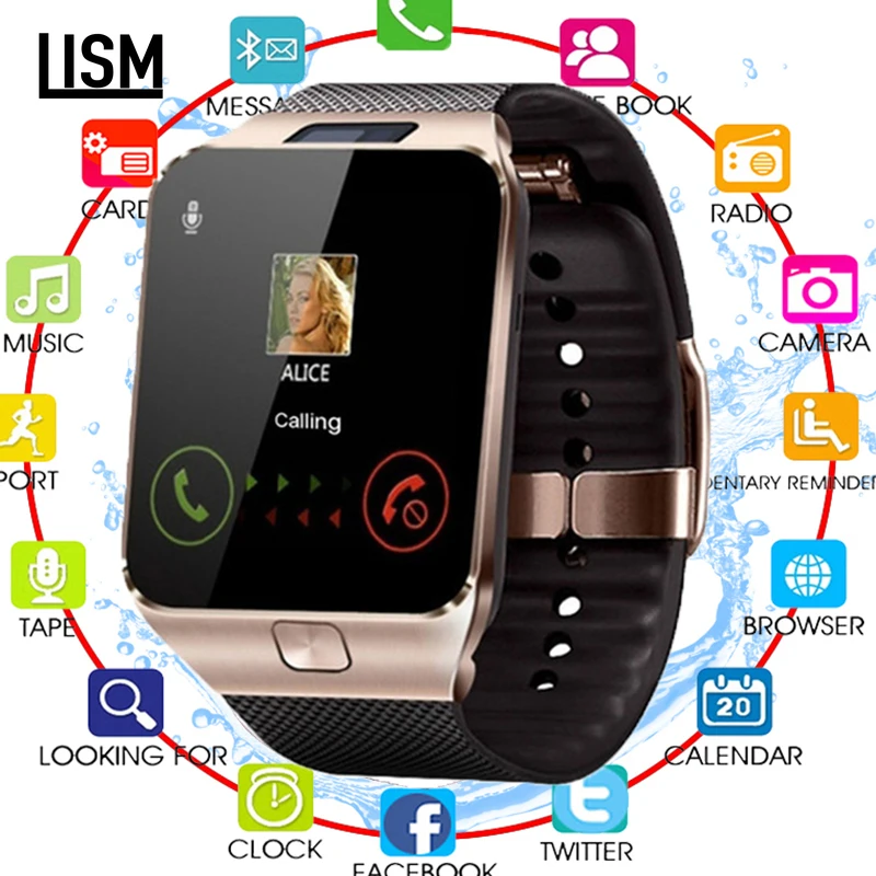 Bluetooth Смарт часы для мужчин Relogio DZ09 Reloj Inteligente Smartwatch SIM TF камера для Android Apple IPhone IOS часы