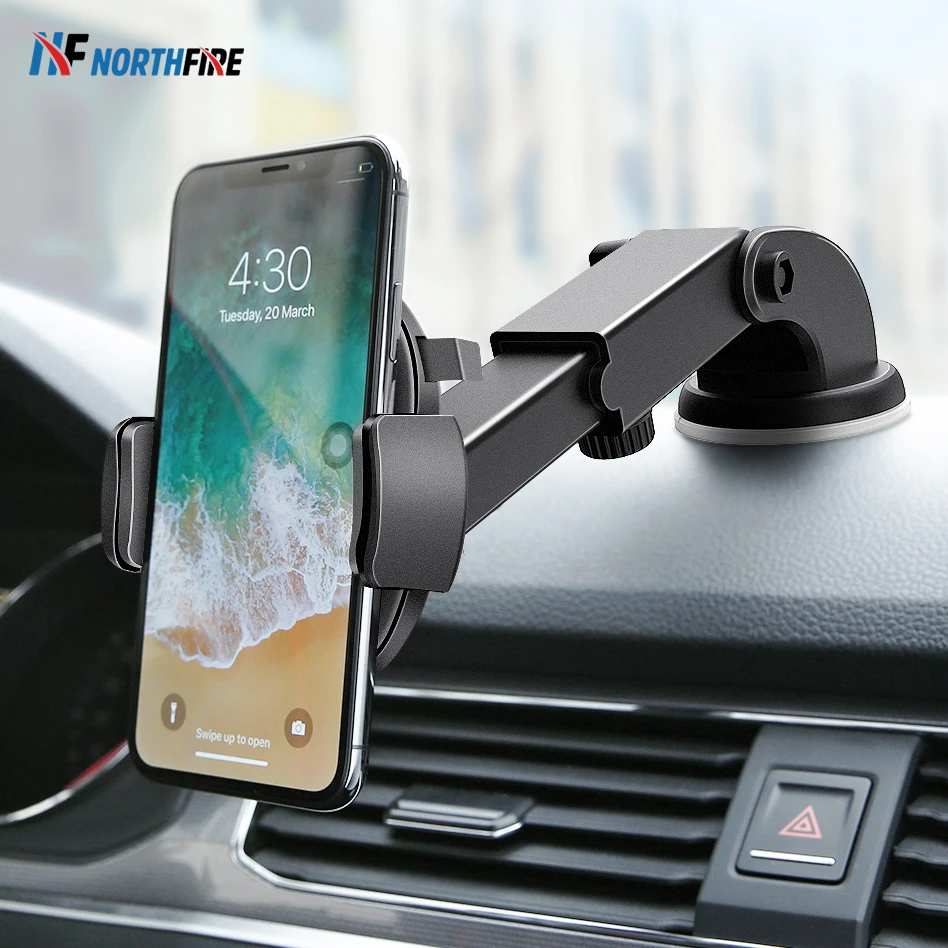 

10W Qi Car Wireless Charger For iPhone Xr X Gravity Sucker Car Phone Holder Fast Charging For Samsung S10 S9 Adjustable Mount