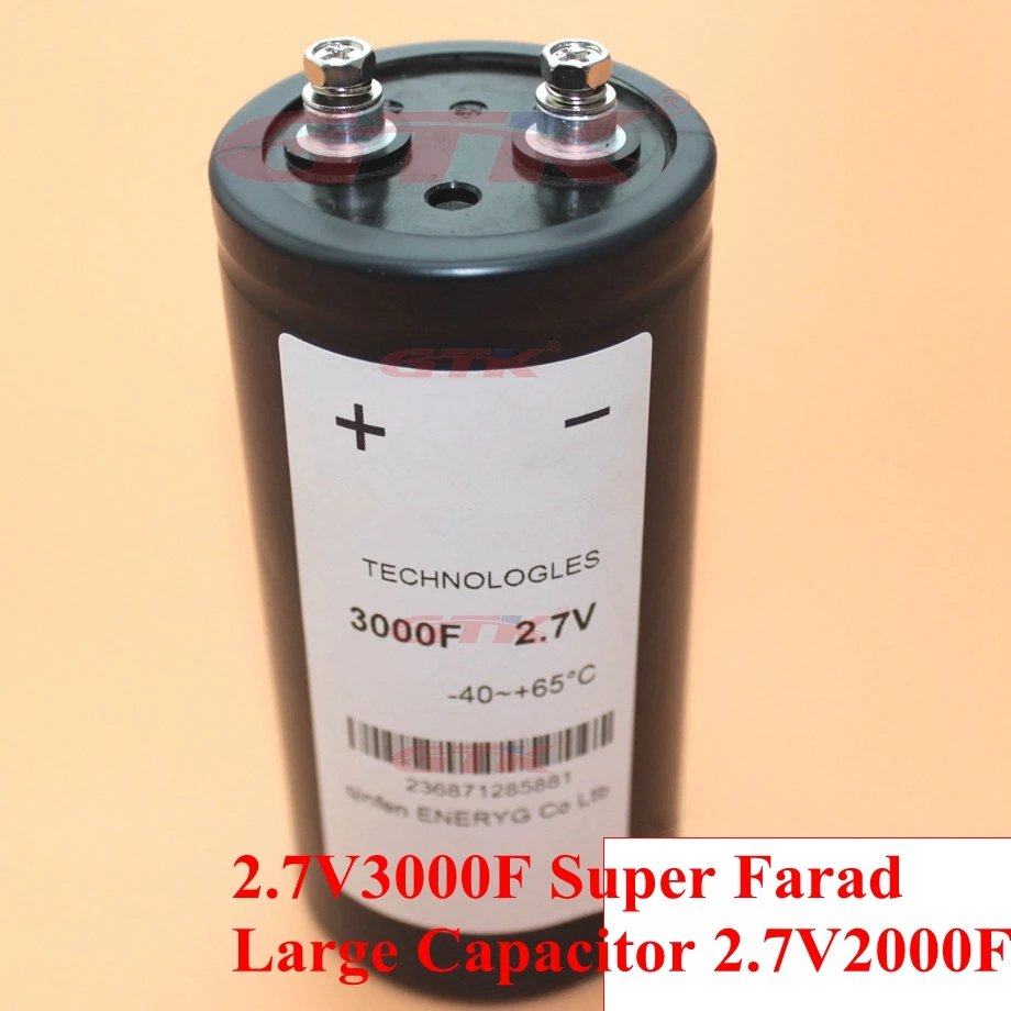 

1pcs 2.7v 3000F 2000F Supercapacitor ultracapacitor Start Power Super Farad Capacitor 2.5v 16v 2.7V DC car energy recovery