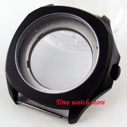 Корпус часов 40 мм черный сапфировое стекло PARNIS 316L нержавеющая сталь fit Чайка 3620 3600 ручной завод наручные часы C156