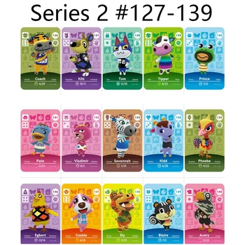 

Series 2 (127 to 139) Animal Crossing Card Amiibo locks nfc Card Work for NS Games Series 2 (129 to 139)