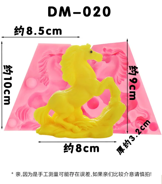 Jumping Horse Candle Silicone Candle Mold Carving Art Aromatherapy Plaster Home Decoration Mold Wedding Gift Handmade Light Green