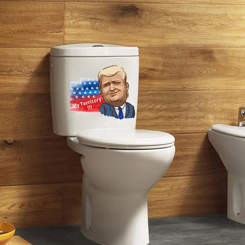 1 шт. козырная наклейка Трамп наклейки на сиденье для унитаза стену