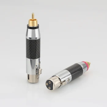

2XAudiocrast XLR 3 Pin Female to RCA male Audio Jack Adapter Plug Connector RCA Phono Male Plug Audio Interconnects