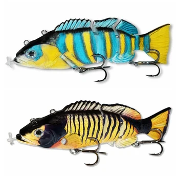 

Electric Lure Wobblers For Fishing Swimbait USB 4-Segement Rechargeable lure Crankbait Flashing LED Lights Fishing Lures