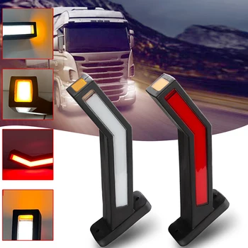 

2pcs 33 LED Three Color Side Marker Lighting Outline Truck Light For Car Truck Trailer Van 12-24V