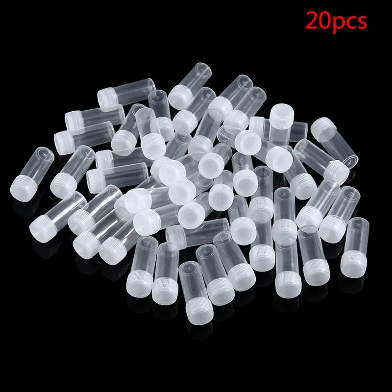 20Pcs 5ml Plastic Bottle Sample Jar 5g Small Barrel Vials Medicine Pill Liquid Powder Capsule Storage Container Packing Bottles plastic storage bottle