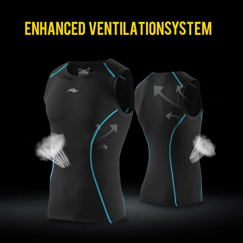 

Men's Compression Running Shirt Muscle Tops Quick Dry Sleeveless Baselayer Tee Undershirt