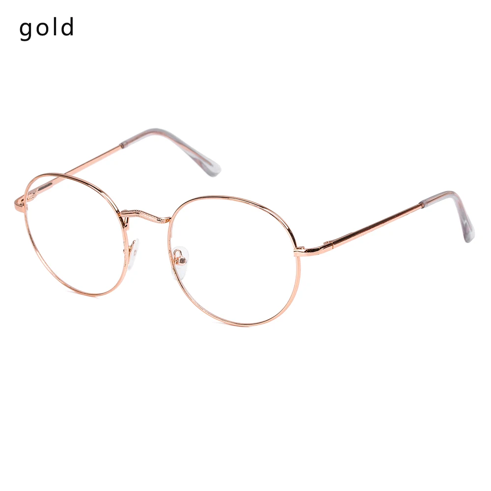 Новая мода унисекс металлические винтажные круглые очки негабаритных очков оправа оптических очков Оправа очков очки видения очки для ухода