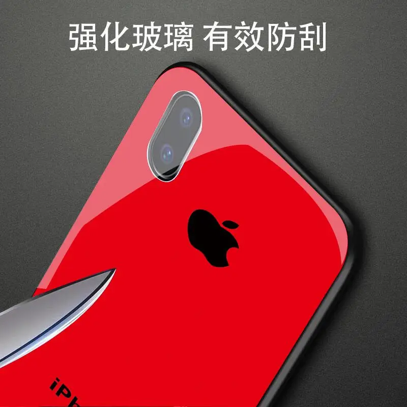 Роскошный чехол из закаленного стекла для телефона для iPhone XS Max XR X 6 7 8 8S Plus пылезащитный и взрывозащищенный чехол для телефона