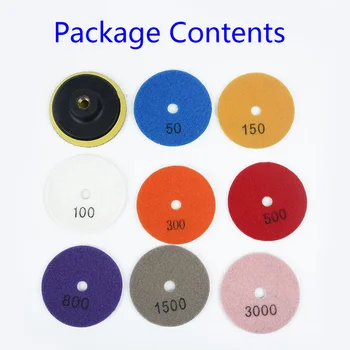 

Diamond Polishing Pads 3 Inch Wet Dry Granite Marble Concrete Stone 19 IN 1