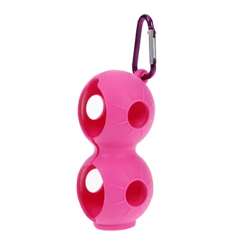 

Silicone Golf Ball Holder Dual Ball Storage Protection Carrier With Hook