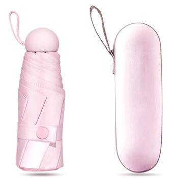 

LBER Mini Umbrella Kids Windproof Colorful Pocket Umbrella Rain Women Anti UV Sun Protection Parasol 6K Small Umbrellas