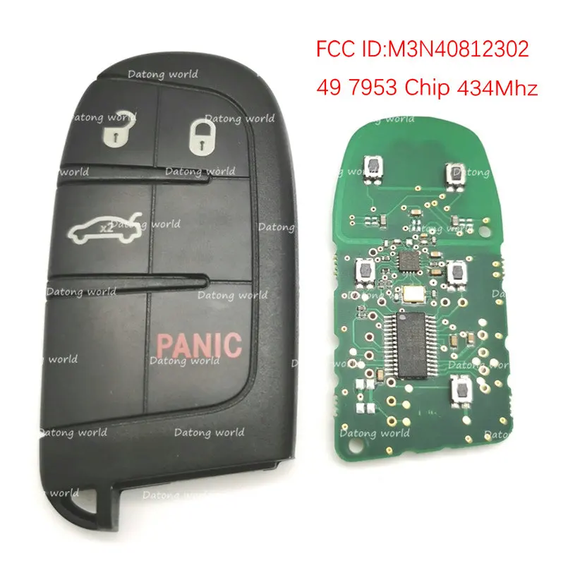 Datong World Автомобильный Дистанционный ключ для Chrysler Jeep 434 Mhz 46 7953 FCC ID M3N40812302 Авто умный пульт дистанционного управления бесключевая Входная карта