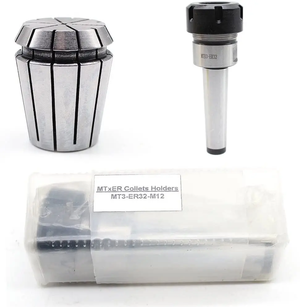 MTB2 MTB3 MTB4 ER16 ER20 ER25 스프링 클램프 9PCS + ER 렌치 1PCS CNC 밀링 선반 도구 용 콜렛 척 모스 홀더