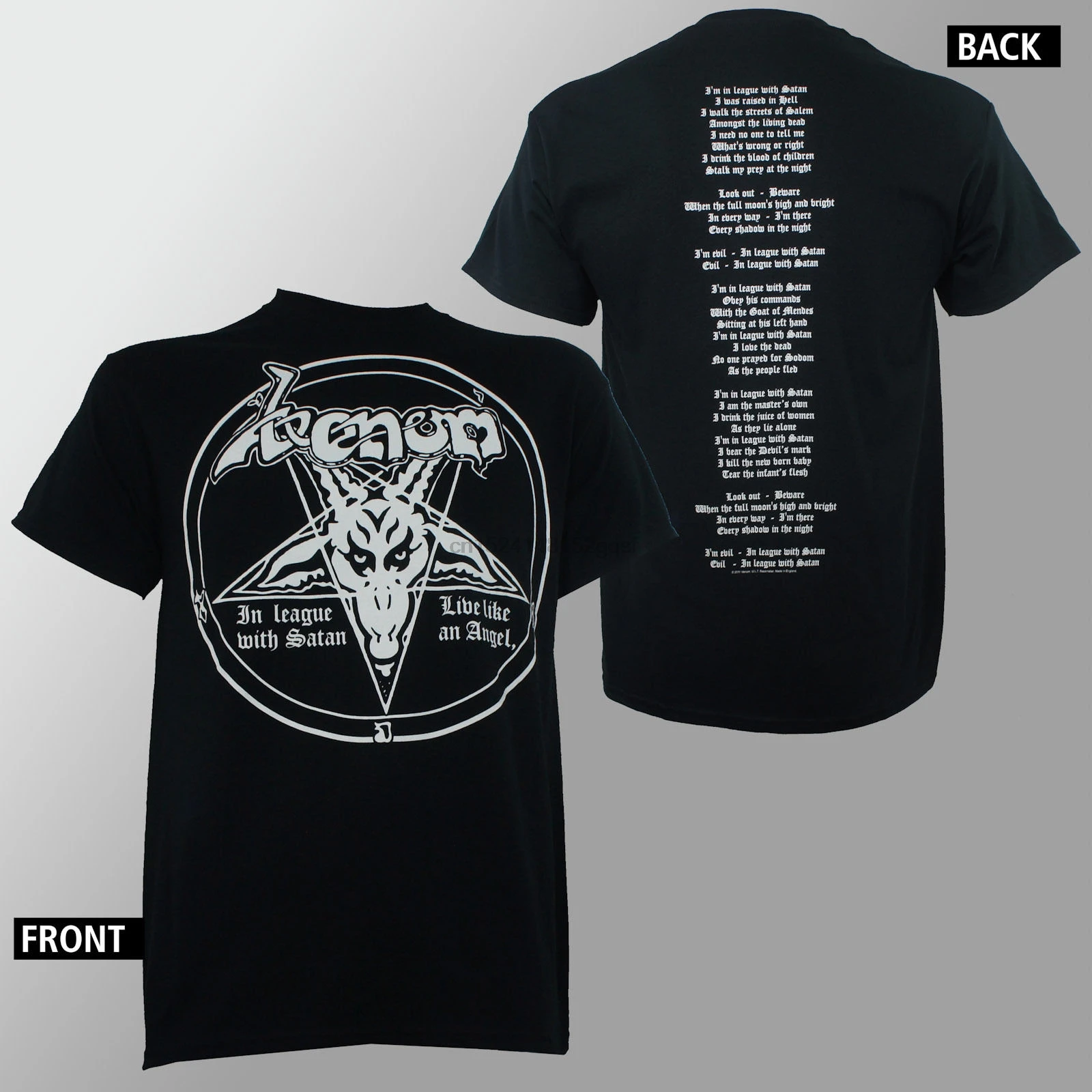100% VENOM Band In League с Сатаной футболка s m l xl новая мужская | Мужская одежда