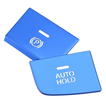 

2pcs Blue Electronic Hand Brake Button Auto Hold Cover Trim Sticker Styling Aluminum Alloy Fit For Mazda 3 2019 2020