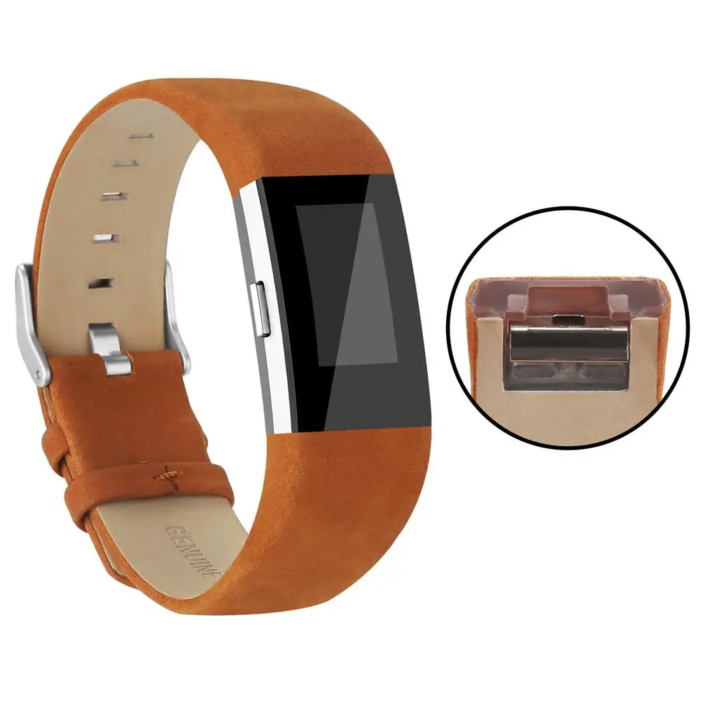 Умный Фитнес-браслет наручный ремешок на замену ремешок для FitBit Charge 2 Натуральная кожа ремешок для FitBit Charge 2