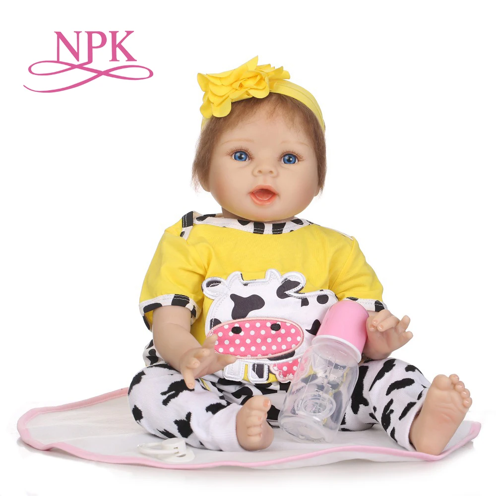 

NPK 55cm new cottorn silicone body simulation baby reborn doll with soft real gentle touch kids'playmates birthday X'mas gift