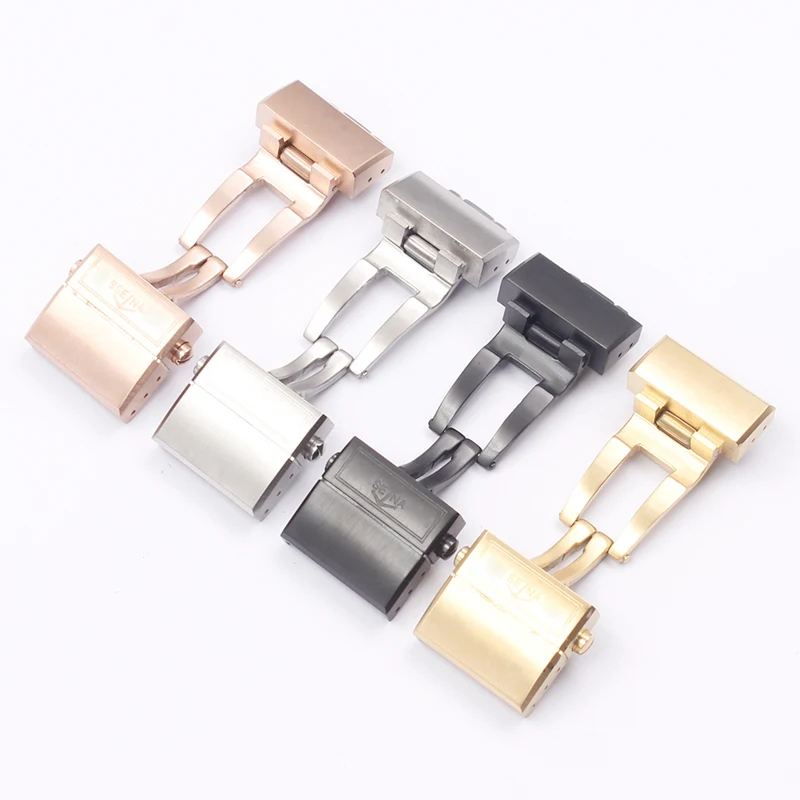 Watch Accessories Suitable for Ulysse Nardin Athens buckle rubber strap buckle 316 stainless steel butterfly buckle 20mm