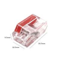 สายไฟ 252 253 254 255 Mini Quick Conectors สายไฟขนาดกะทัดรัดตัวนํา Push-in Terminal Block LED Conector 2