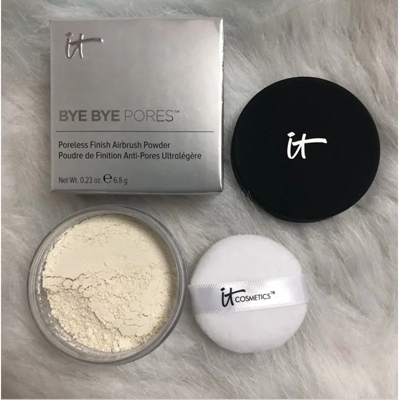 Controle de Óleo Cosméticos Poros Frouxo Poreless Finish Airbrush Mineral Fosco Base Solta Ele Bye pó 1 Beleza e saúde
