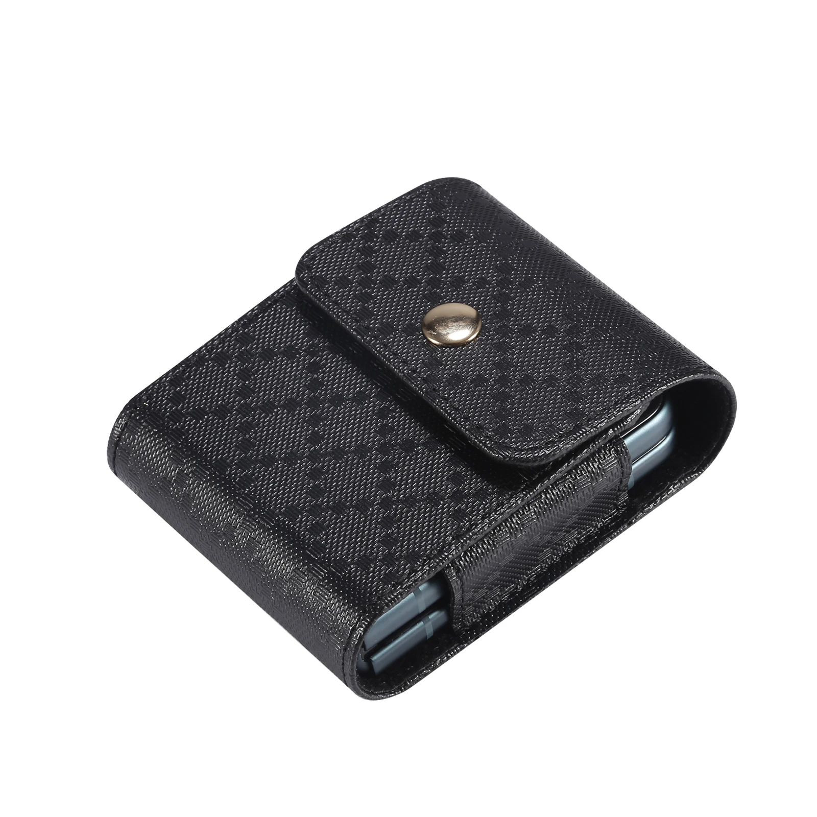 Luxurious Checked Grain Leather Belt Clip Case - Premium Protection