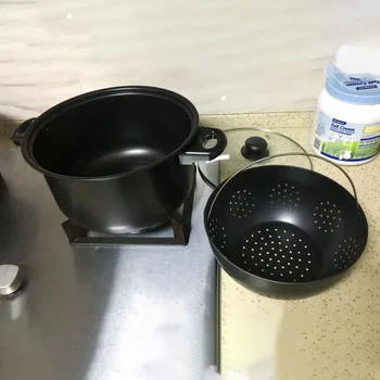 

Multifunctional Non-stick multi-faceted pot with built-in easy-lock filter cover Two-in-one cooking pot water filter