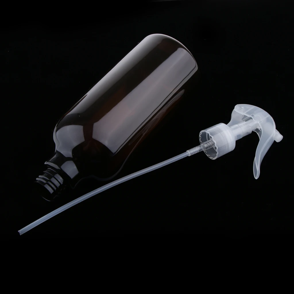 2pcs 500ml Empty Amber Spray Bottles Refillable Container for Essential Oils Cleaning Products Aromatherapy