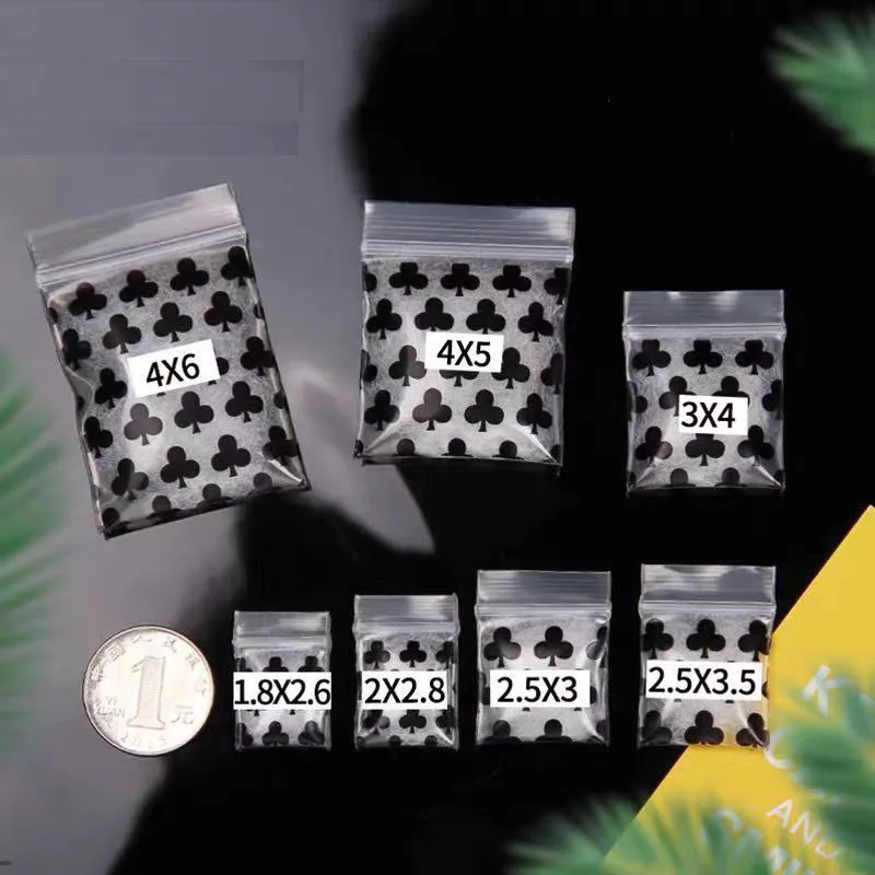 Cute Mini Plastic Zipper Bag Ziplock Bag Ziplock Pill Packaging Pouches Jewelry Food Boutique  Packaging Bags Multiple Sizes 3