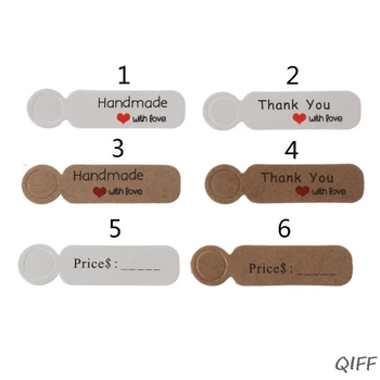 

100Pcs DIY Paper Strung Marking Tags Writable Price Display Label Baking Jewelry