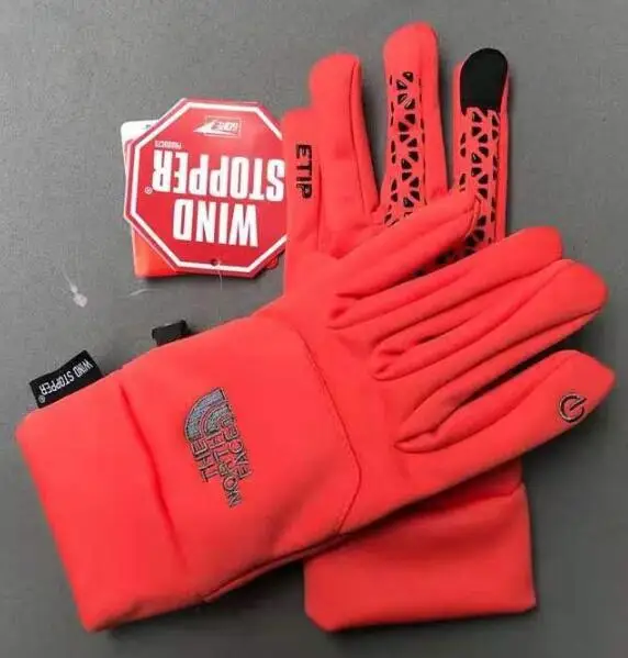 Nine red Модные высококачественные спортивные теплые перчатки для мужчин и женщин, перчатки с сенсорным экраном, спортивные перчатки для велоспорта, лыжного спорта, уличные шерстяные перчатки - Цвет: Nine red