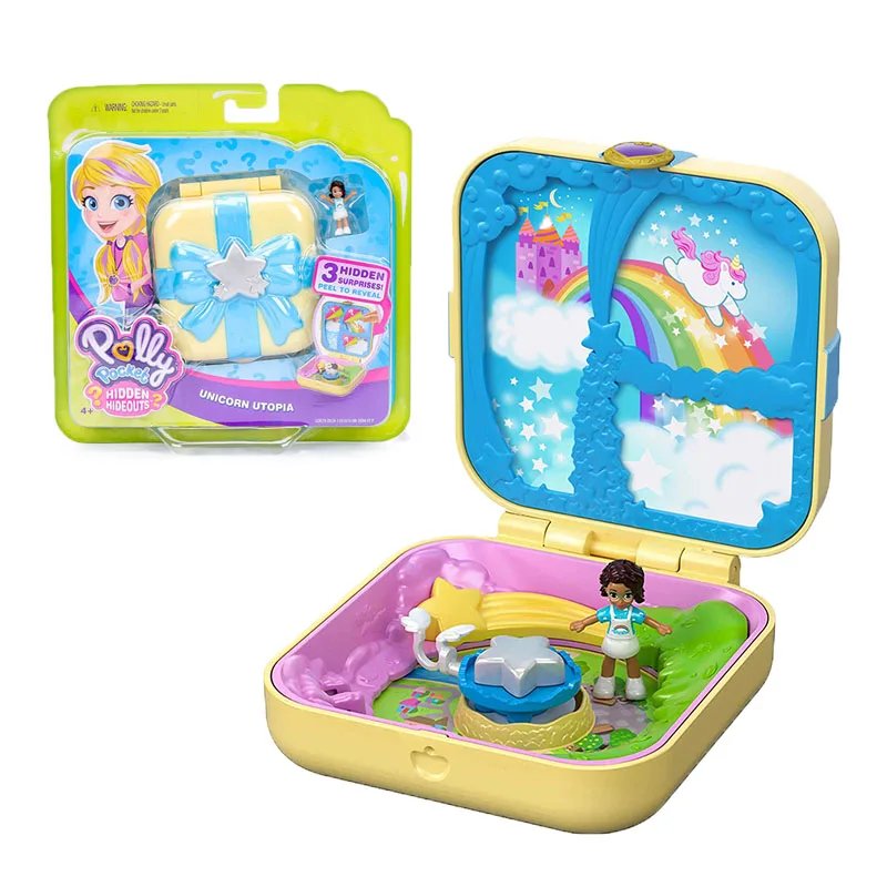 Мини сцена Polly Pocket Unicorn Utopia детская игрушка аксессуары для девочек GDK76|Куклы| |