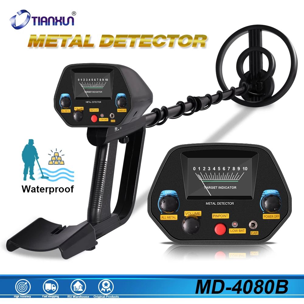 MD4080 портативная Простая установка подземный металлоискатель Высокая