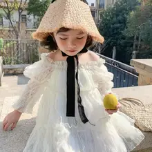 Весенние кружевные платья Феи для девочек; платье принцессы; милое детское платье; 5 шт./партия;