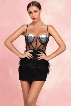 

Black Bodycon Dress Top Quality Sexy Elegant Vintage Night Club Evening Party Dresses Mini