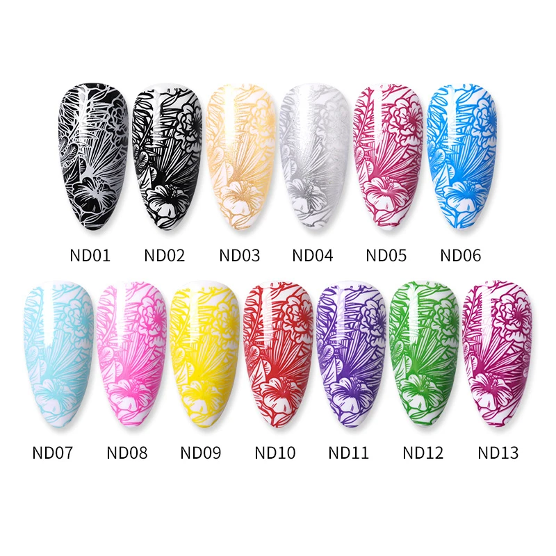 Nail Polish Stamping Black White Gold Silver Nail Art Printing DIY for Stamping Plate