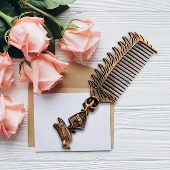 

Aluminum Comb Anti-Static Women Men Antibacterial Metal Salon Barber Hairdressing Hair Brush Styling Tool Vintage Style Portable