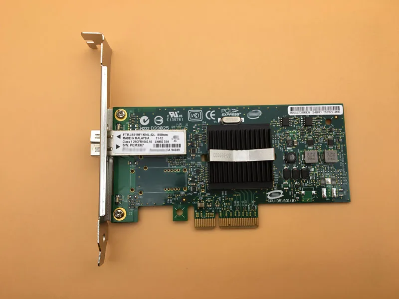 Однопортовый серверный адаптер Fiber NIC PCI-E X4 EXPI9400PF с SFP LX 10 км модуль