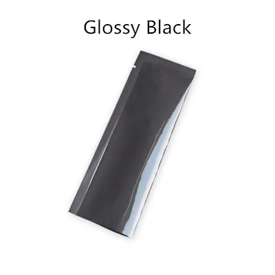 Glossy Black 300 шт./лот, пакет для упаковки кофе, порошка, муки, алюминиевой фольги - Цвет: Glossy Black