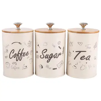 

3pcs Sealed Can Adorable Creative Simple Dustproof Sealed Jar Storage Tank Storage Can Storage Jar for Food Sugar Kitchen Candy