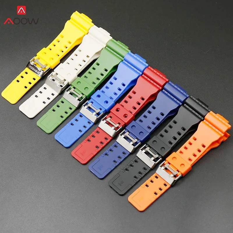

Watchband for Casio G-Shock GD-120 GD-100 GA-100 GA-110 GA-120 Men Sport Resin Colorful Rubber Bracelet Strap Band Accessories