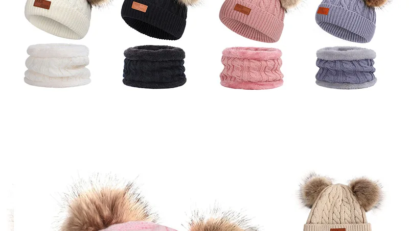 2019Winter children's knitted wool hat new fashion solid color wool hat boys / girls thick warm casual quality baby hat cute cap