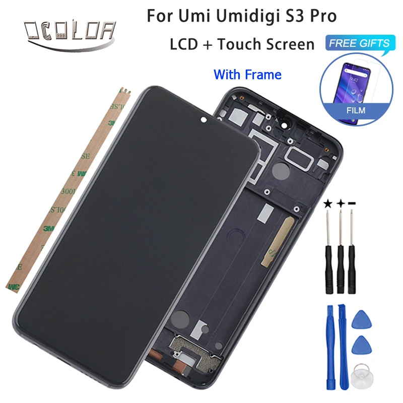 Ocolor для UMI UMIDIGI S3 PRO ЖК-дисплей + сенсорный экран с рамкой Инструменты клей пленка