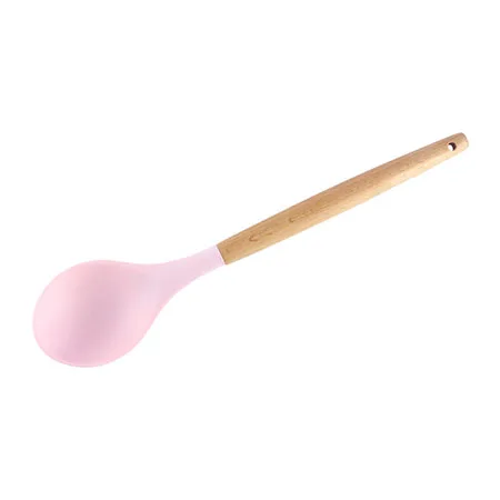 1 шт. силиконовая Тернер суповая ложка лопатка щетка скребок Паста Сервер яйцо венчик кухонные инструменты кухонные принадлежности розовый/черный/зеленый - Цвет: Spoon Pink