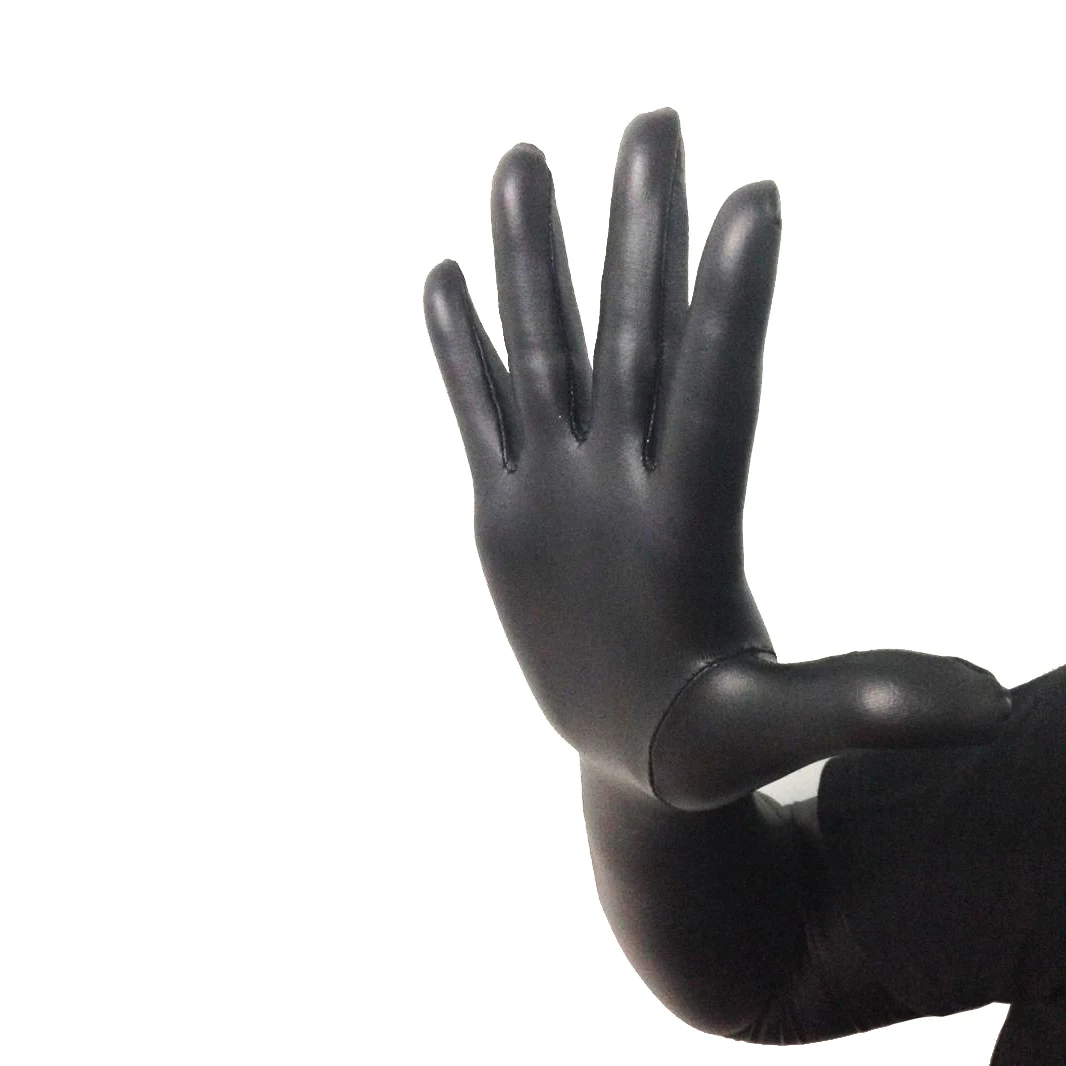 

Роскошные черные металлические перчатки Zentai на заказ мужские Фетиш длинные перчатки