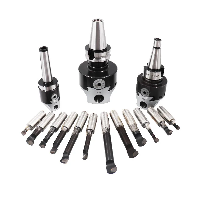 1PCS 2Inch 50mm F1 Boring Head 0.001''Lathe Milling +3 Wrench For 1/2'' Hole Boring Cut